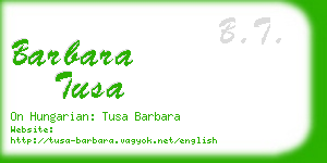 barbara tusa business card